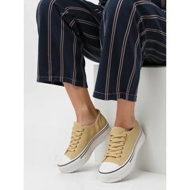 Zapatillas kestor khaki femeninas beige 2