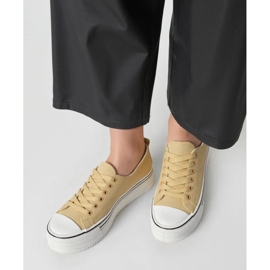Zapatillas kestor khaki femeninas beige 1