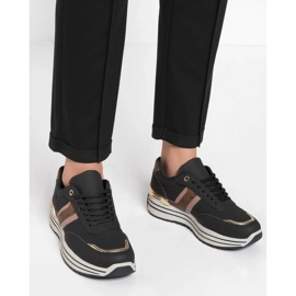 Zapatillas negras de veloxa femenina negro 2