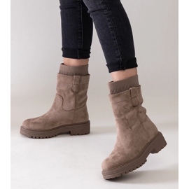 D/CEO Botines beige slip-on con calcetín Ralia 1 D/CEO Botines beige slip-on con calcetín Ralia 1