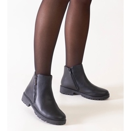 D/CEO Botines negros con inserciones metálicas, ecopiel Branda 1