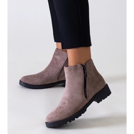 D/CEO Botas marrones con inserciones metálicas, ante ecológico Branda marrón 2