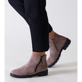 D/CEO Botas marrones con inserciones metálicas, ante ecológico Branda marrón 3