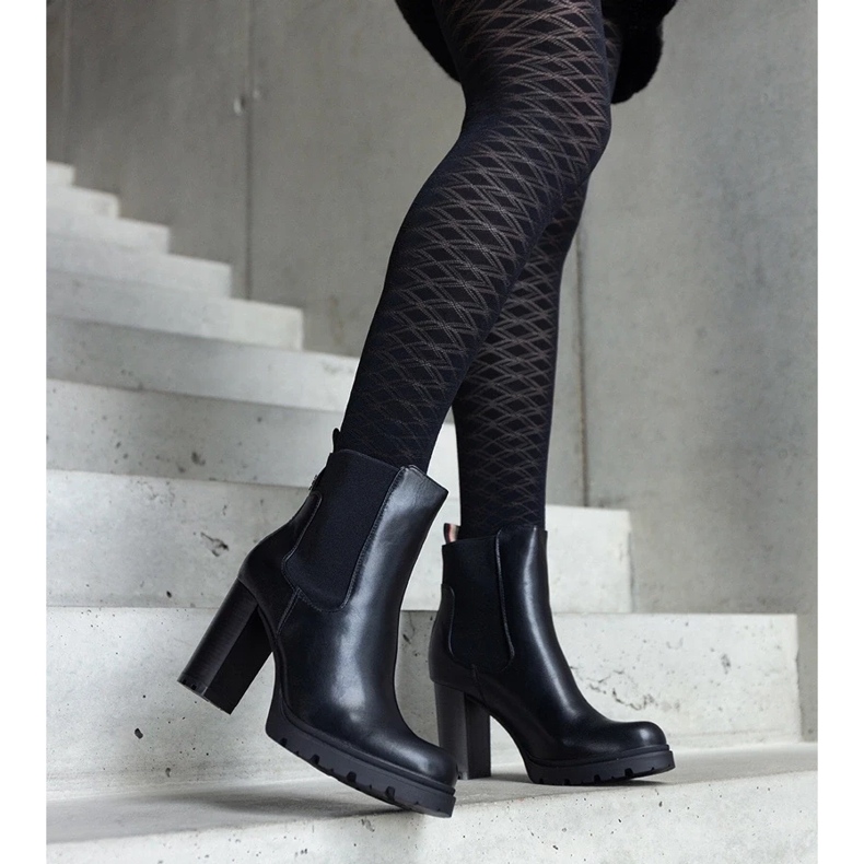 D/CEO Botines negros sin cordones de ecopiel Motena 2