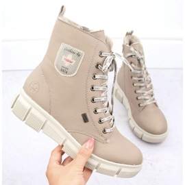 Botas de mujer Rieker con beige RKR557B 4
