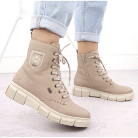 Botas de mujer Rieker con beige RKR557B 12