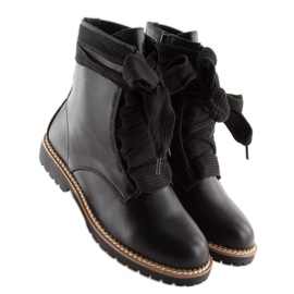 Botines negros con cordones 8308 negro 6
