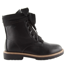 Botines negros con cordones 8308 negro 4