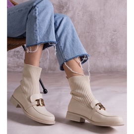 D/CEO Botines beige con parte superior de tela de Krisa 2 D/CEO Botines beige con parte superior de tela de Krisa 2