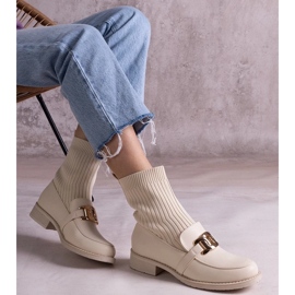 D/CEO Botines beige con parte superior de tela de Krisa 4
