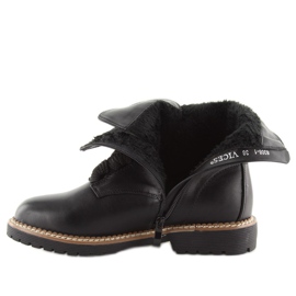 Botines negros con cordones 8308 negro 8