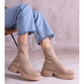 D/CEO Botines beige con pala flexible Evel 1