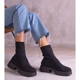 D/CEO Botines negros con parte superior flexible de Evel 2