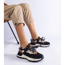 D/CEO Zapatillas negras decoradas con un motivo animal Soria negro 1