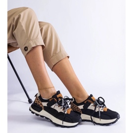 D/CEO Zapatillas negras decoradas con un motivo animal Soria negro 4