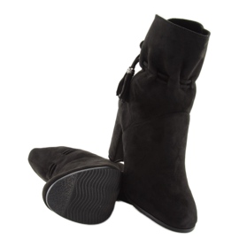 Botas negras con tacones anchos 1318 negro 4