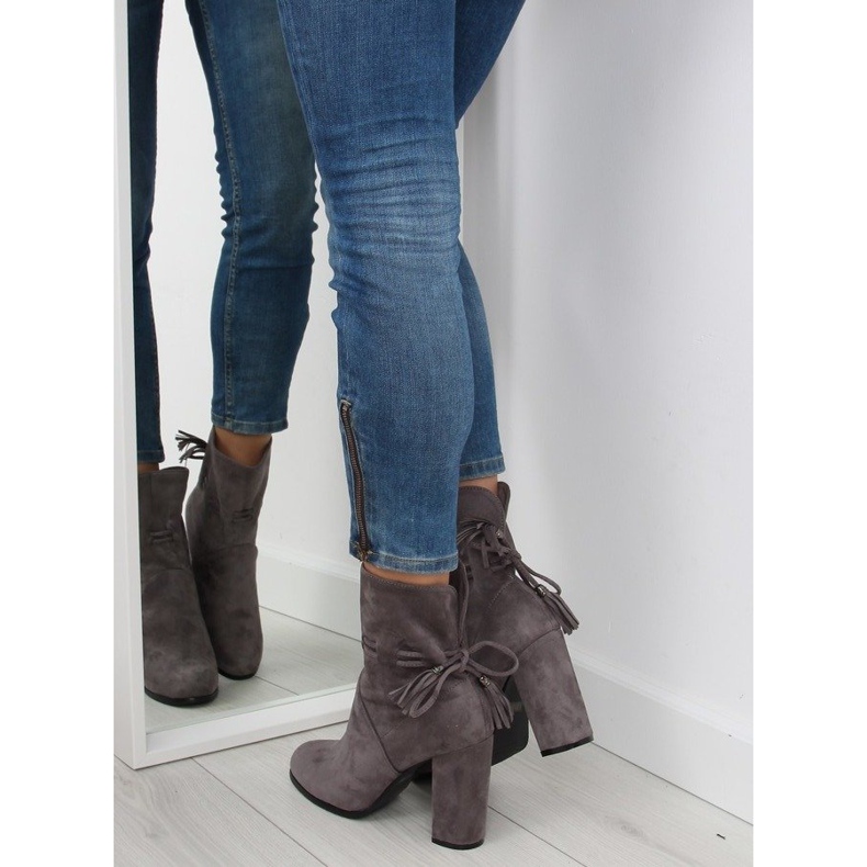 Botas grises con tacones anchos gris 1318 gris 2 Botas grises con tacones anchos gris 1318 gris 2