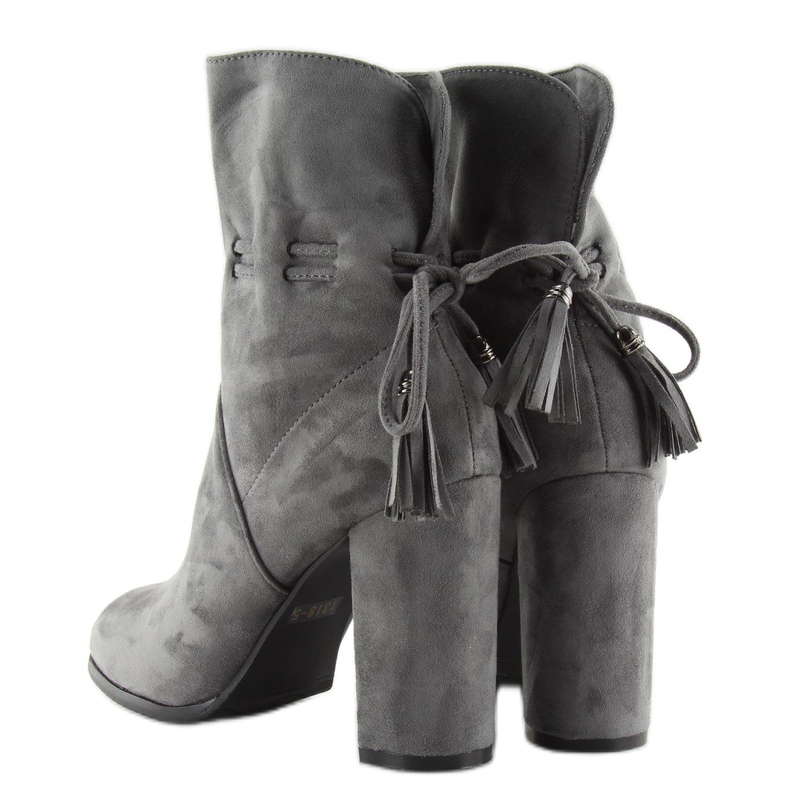 Botas grises con tacones anchos gris 1318 gris 1