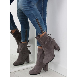 Botas grises con tacones anchos gris 1318 gris 4
