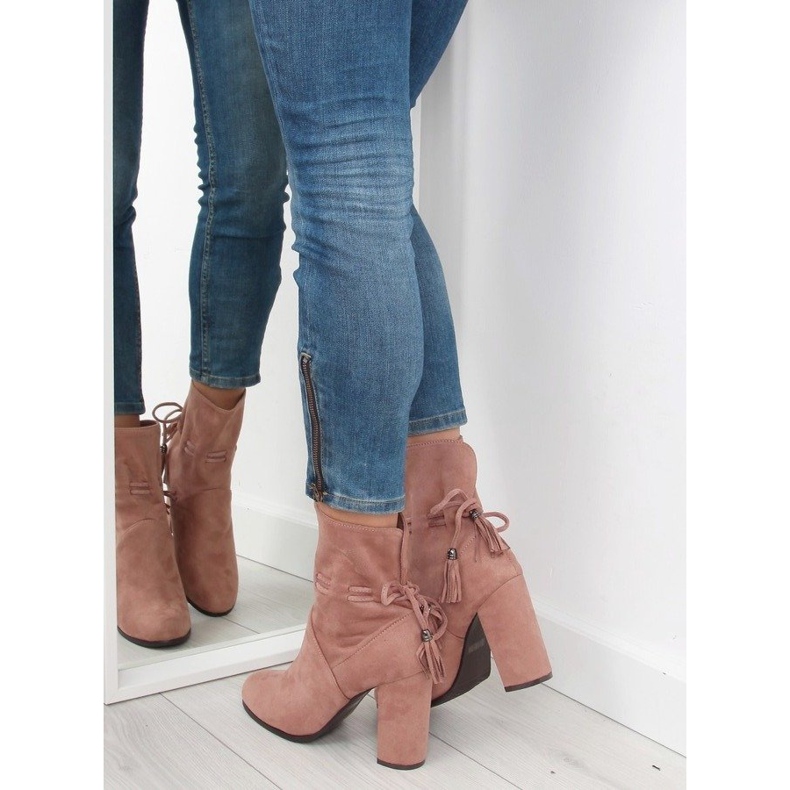 Botas con tacones anchos rosa 1318 rosa 1