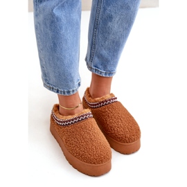 Seastar Botas de nieve con plataforma de piel de oveja color camel con piel marrón 2
