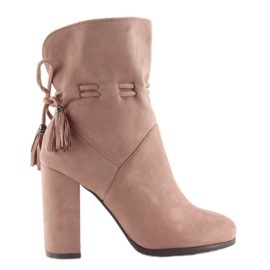 Botas con tacones anchos rosa 1318 rosa rosado 6