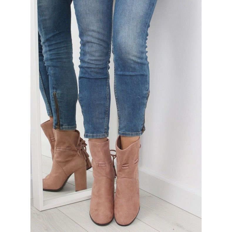Botas con tacones anchos rosa 1318 rosa 2