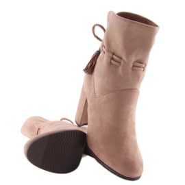 Botas con tacones anchos rosa 1318 rosa rosado 4