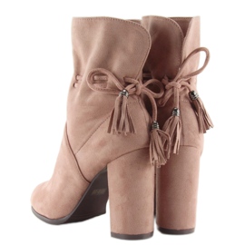 Botas con tacones anchos rosa 1318 rosa rosado 5