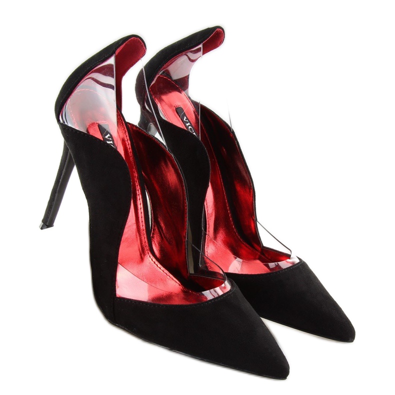 Pasadores negros con inserciones transparentes. 1 Pasadores negros con inserciones transparentes. 1