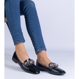 Mocasines barnizados negros con cristales 1 Mocasines barnizados negros con cristales 1