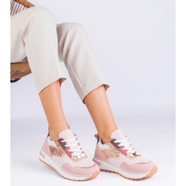 D/CEO Zapatillas de zapatillas rosas en la plataforma decorada con un brillo de sonata rosado 4