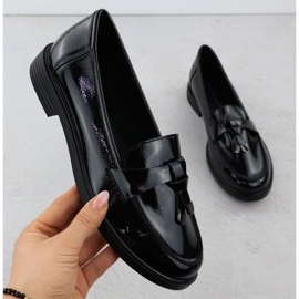 Zapatos lacados para mujeres Lords Negro Potocki SZ12369 1