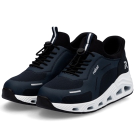 Zapatos deportivos femeninos azul marino rieker n5257-14 14