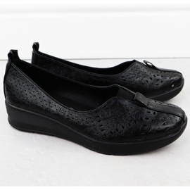 Zapatos de mujer Slip-on Openwork Black Jezzi RMR1840-13 negro 2