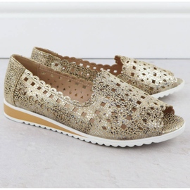 Zapatos de Openwork para mujeres de Jezzi Golden Jezzi ASA135-1 dorado 2