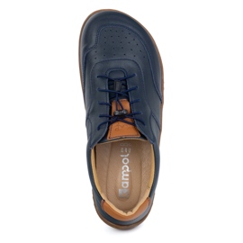Kampol Zapatos de cuero minimalista descalzo 500/54 azul marino 4