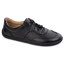 Kampol Zapatos de cuero minimalista descalzo 500/15 negro 3