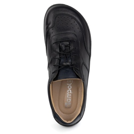 Kampol Zapatos de cuero minimalista descalzo 500/15 negro 4