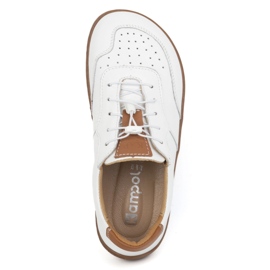 Kampol Zapatos de cuero minimalistas descalzos 500/b blanco 6