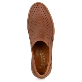 Polbut Zapatos de cuero a puertas 2107L Camel marrón 5