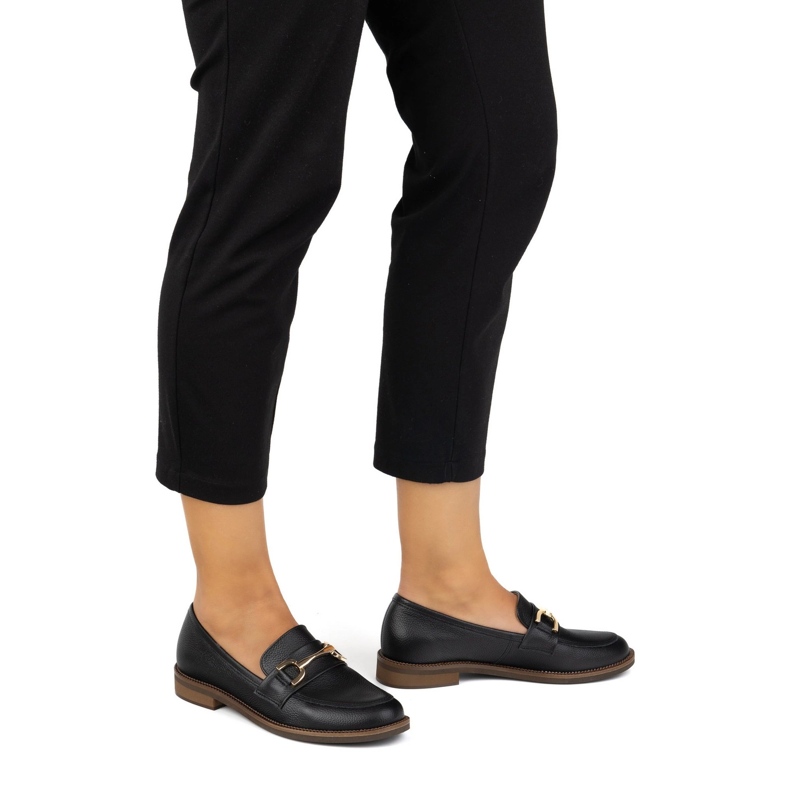 Exquisite Bombas de cuero para mujeres 1510Ex Negro 1