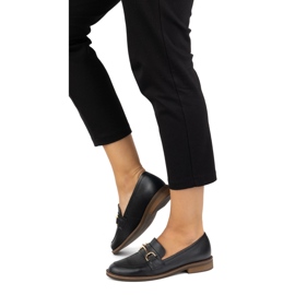 Exquisite Bombas de cuero para mujeres 1510Ex Negro 3
