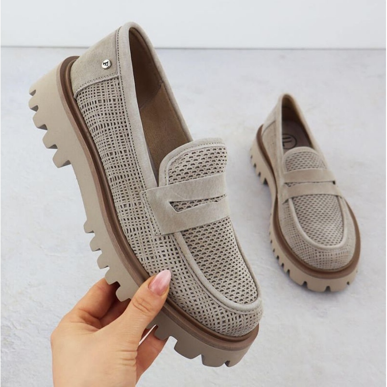 Mocasines de mujer Filippo Paw591 beige 1