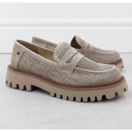 Mocasines de mujer Filippo Paw591 beige 2
