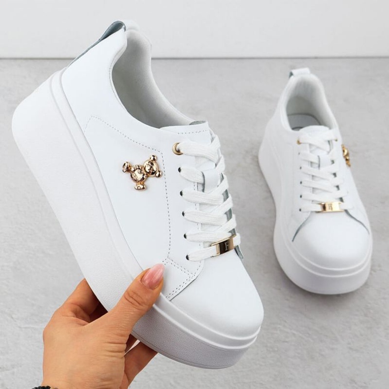 Zapatos en la plataforma Filippo Paw593 con un oso de peluche blanco 1 Zapatos en la plataforma Filippo Paw593 con un oso de peluche blanco 1