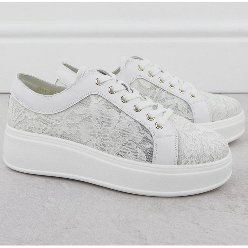 S.Barski Zapatos en la plataforma S. Barski Hy51-059 White blanco 2