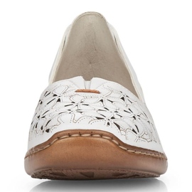 Rieker W RKR442B Zapatos piel calada blanco 14