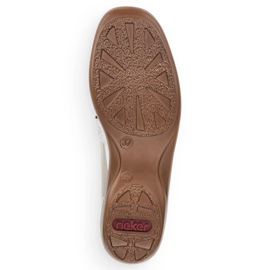 Rieker W RKR442B Zapatos piel calada blanco 15