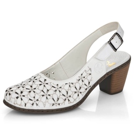 Sandalias piel calada Rieker W RKR531A blanco 10